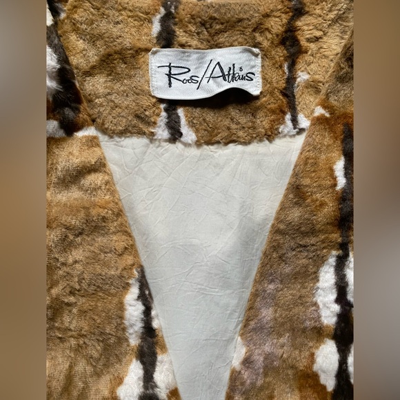 Vintage Roos Atkins Boho Animal Print Faux Fur Vest - Picture 5 of 5